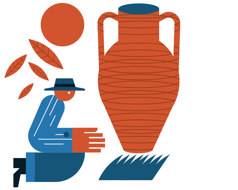 Ceramiche d'artista - Olio extravergine di oliva da regalo